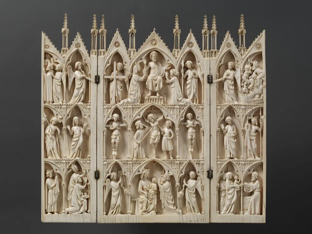 The Virgin and Child, the Crucifixion and the Last Judgement, by Unknown, 1255