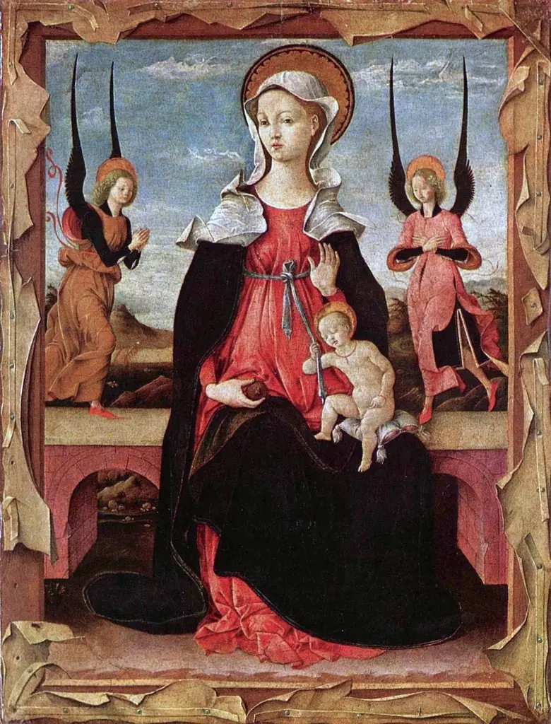 The Virgin and Child with Angels, by Unknown