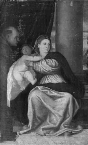 The Virgin and Child with St Francis, by Unknown