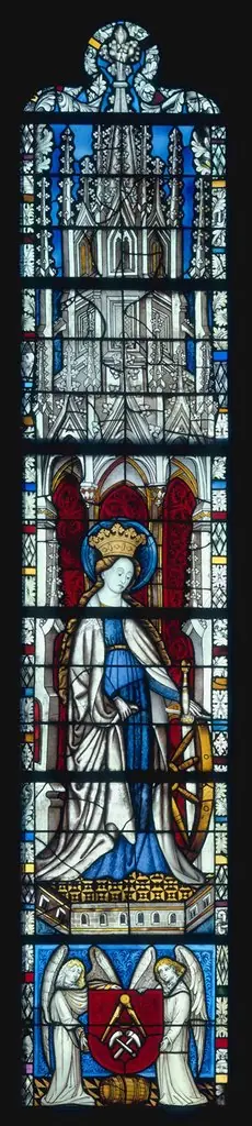 The Virgin Mary and Five Standing Saints above Predella Panels, by Unknown, 1440