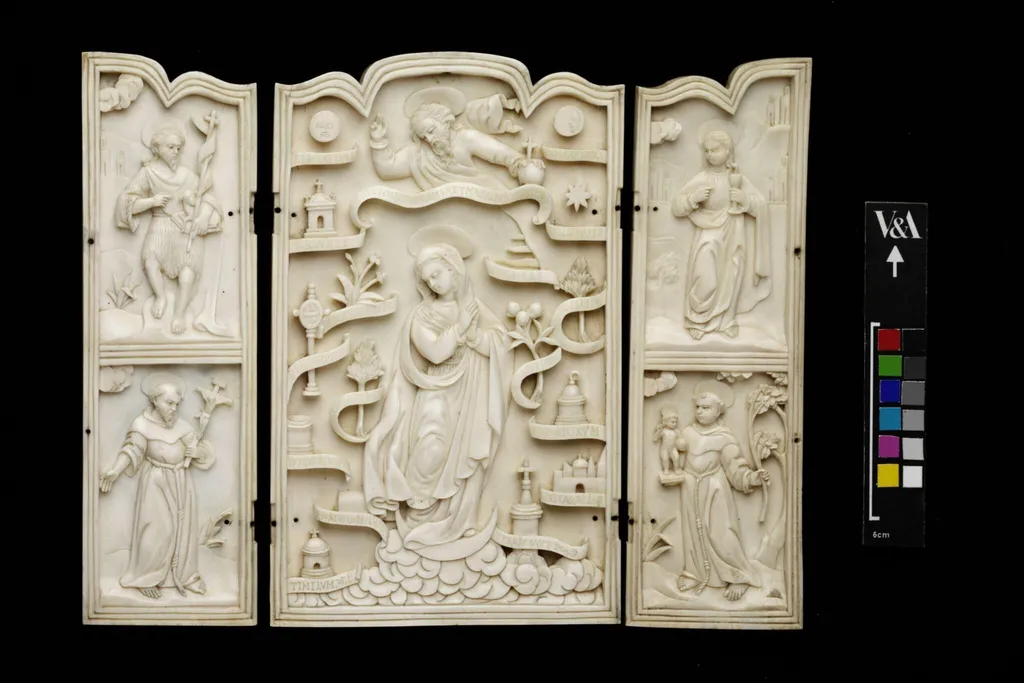 The Virgin of the Immaculate Conception (Tota Pulchra); with St John the Baptist, St Francis of Assisi, St John the Evangelist and St Anthony of Padua, by Unknown, 1600