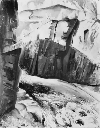 The Waterfall in the Ravine, by Unknown