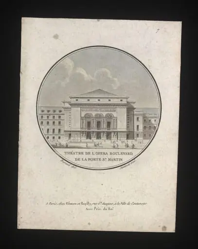 Theatre de L'Opera Boulevard de La Pote St. Martin, by Unknown