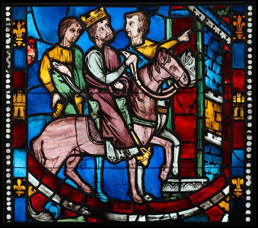 Theodosius Arrives at Ephesus, from a Scene from the Legend of the Seven Sleepers of Ephesus, by Unknown, 1205