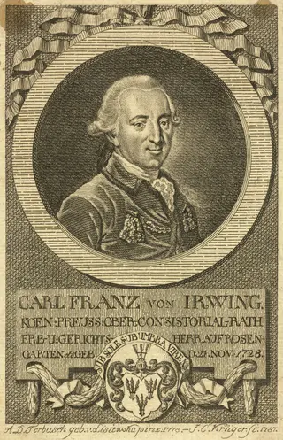 Therbusch, Anna Dorothea (Vorlage): Porträt Carl Franz von Irwing, by Unknown, 1750