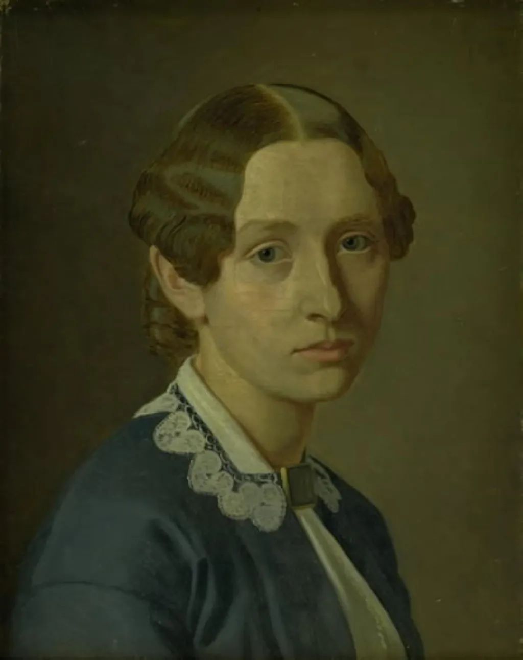 Thomasine Ludvigne Vermehren, f. Grüner, kunstnerens hustru, by Unknown, 1850