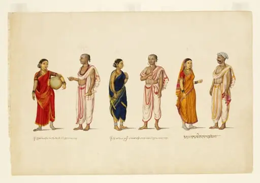 Three Brahmin couples, by Unknown