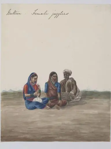 Three entertainers, by Unknown