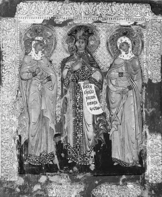 Three Female Saints, by Unknown, 1800