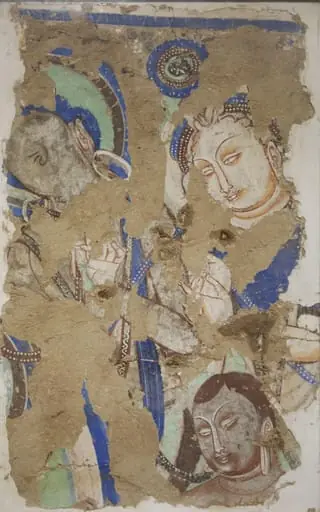 Three Heads (fragment of a wall painting), by Unknown