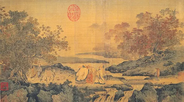 Three Men Laughing by Tiger Creek, by Unknown