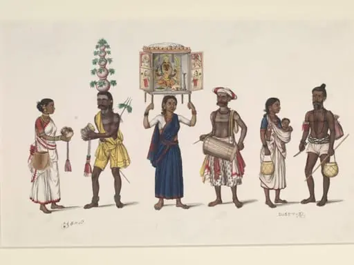 Three South Indian couples, by Unknown