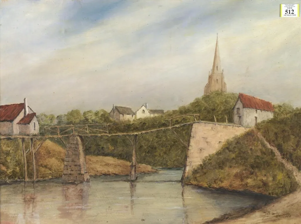 Tibbs Bridge, Monmouth, by Unknown, oil, 1827