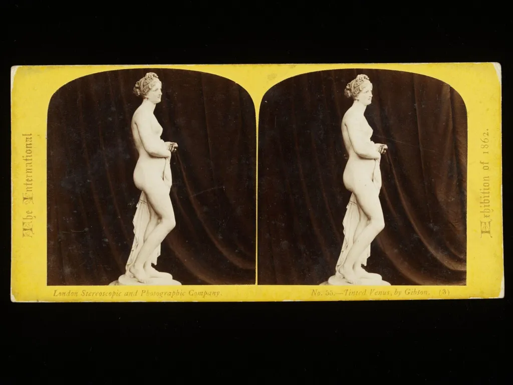 Tinted Venus sculpture by John Gibson, by Unknown, photographic, 1862