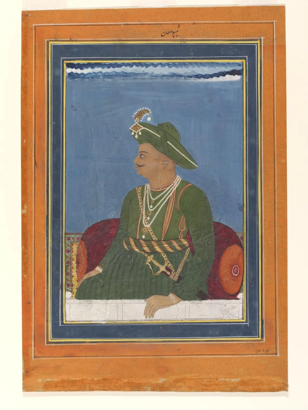 Tipu Sultan, by Unknown, paint, 1790