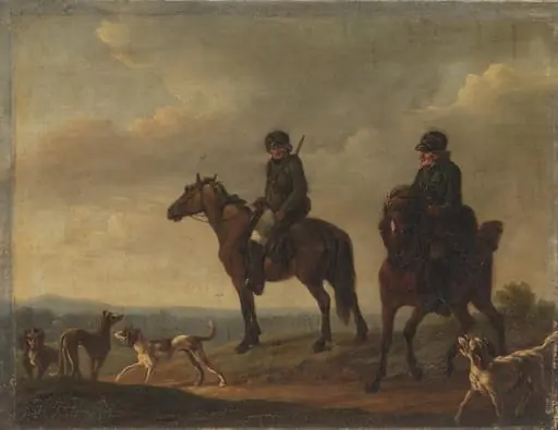 To jægere til hest, by Unknown