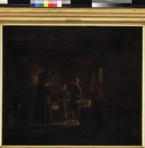 To tiggerbørn i et bondekøkken, by Unknown