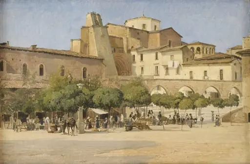 Torvet i Sulmona, by Unknown
