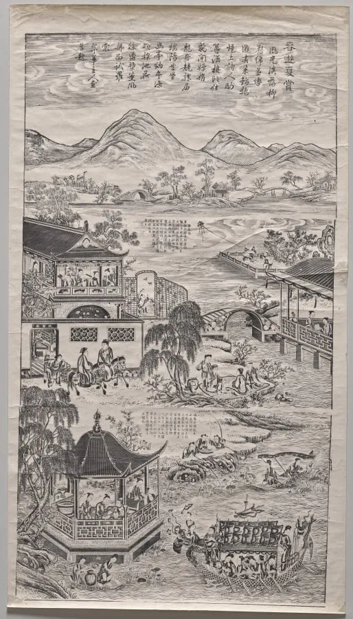 Touring in Spring, Enjoying Summer, by Unknown, 1766