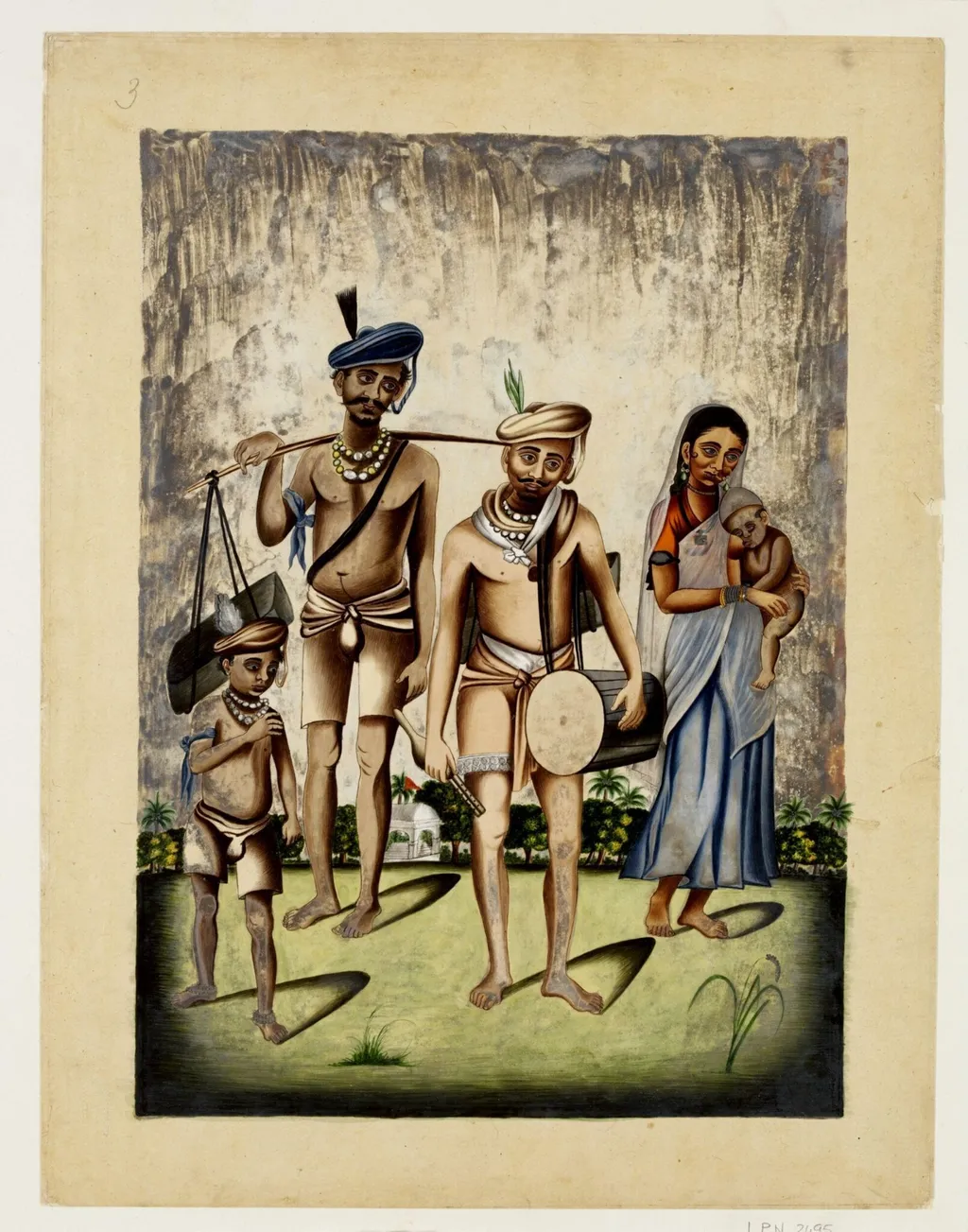 Travelling entertainers, by Unknown, paint, 1850