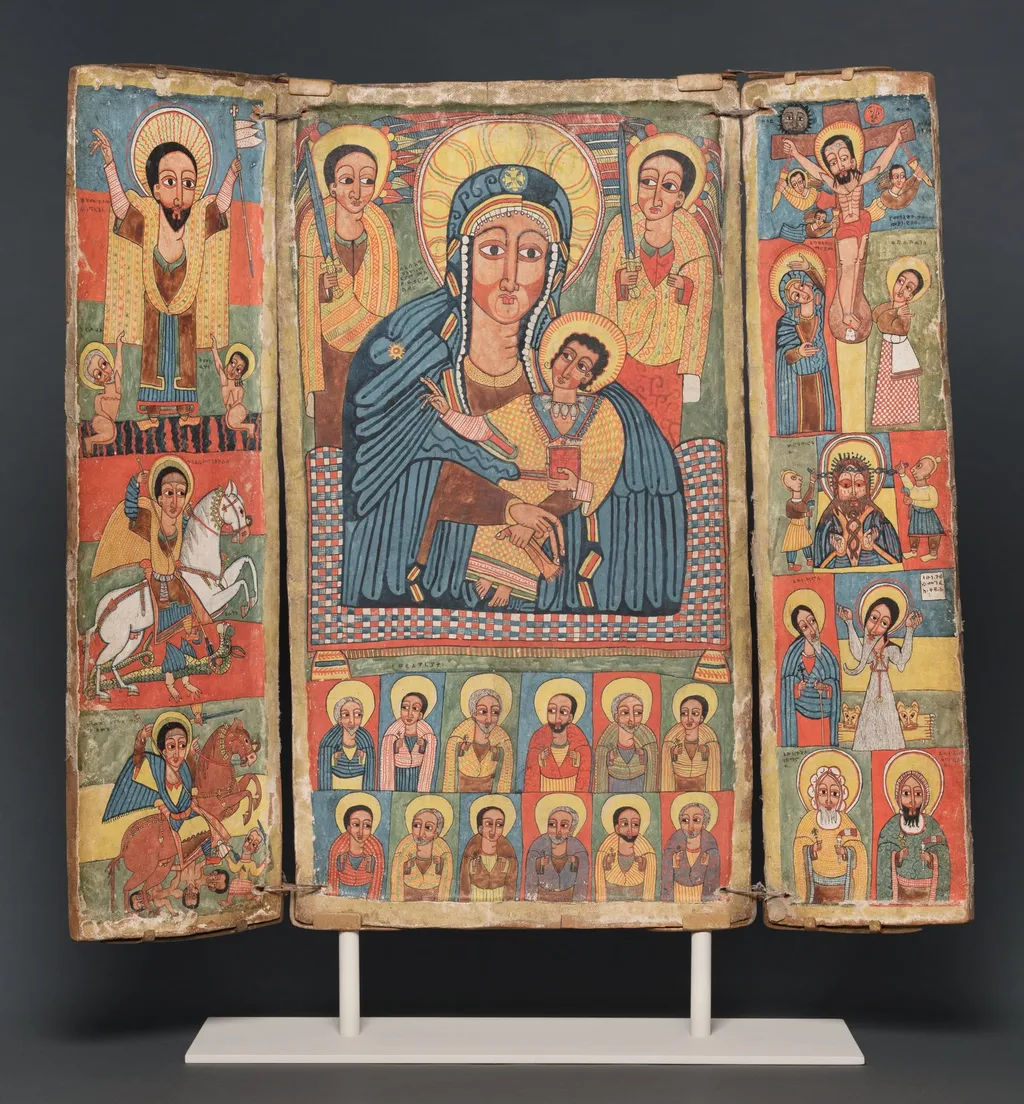 Triptych Icon, by Unknown, tempera, 1694