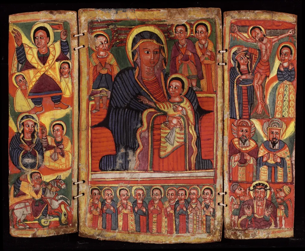 Triptych: Icon of the Virgin Mary, by Unknown, unspecified, 1850
