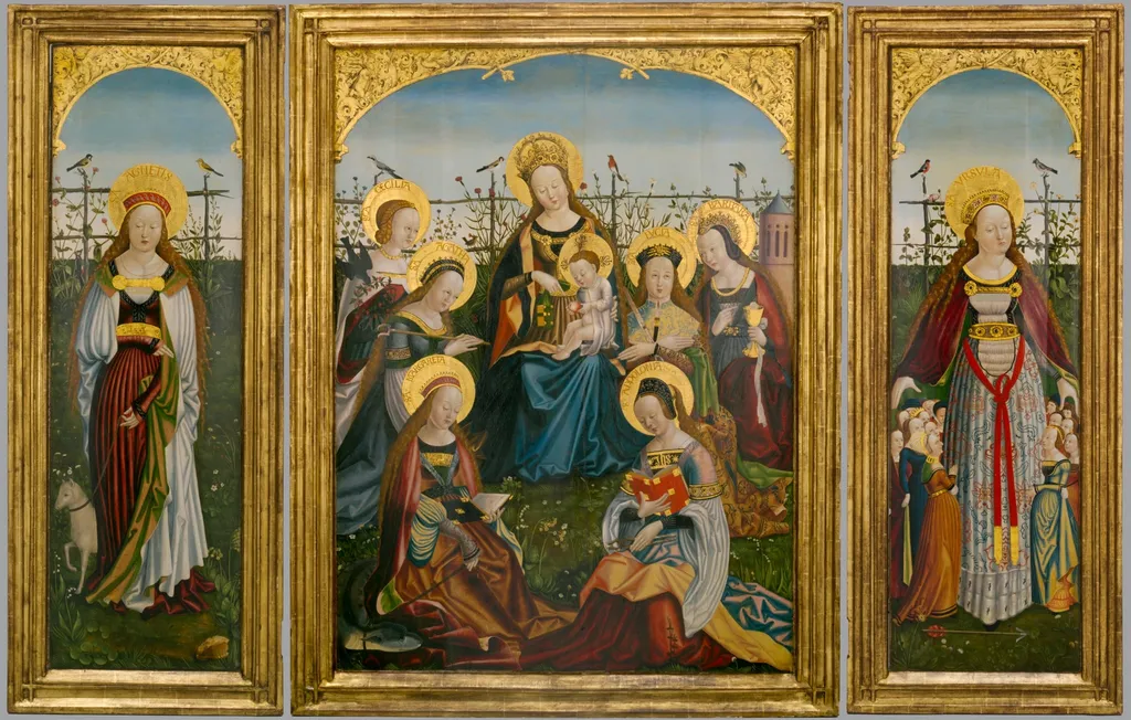 Triptych of the Virgin and Child with Saints, by Unknown, oil, 1510