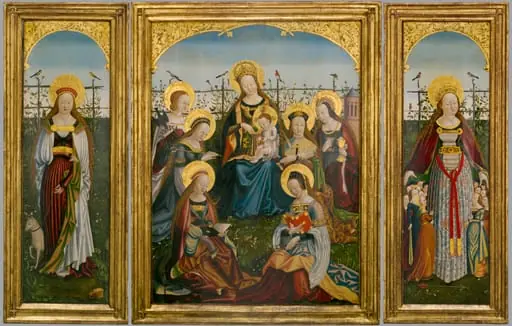 Triptych of the Virgin and Child with Saints, by Unknown