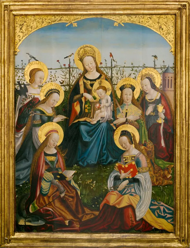 Triptych of the Virgin and Child with Saints, by Unknown