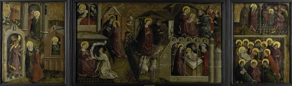 Triptych with Scenes from the Life of the Virgin, by Unknown