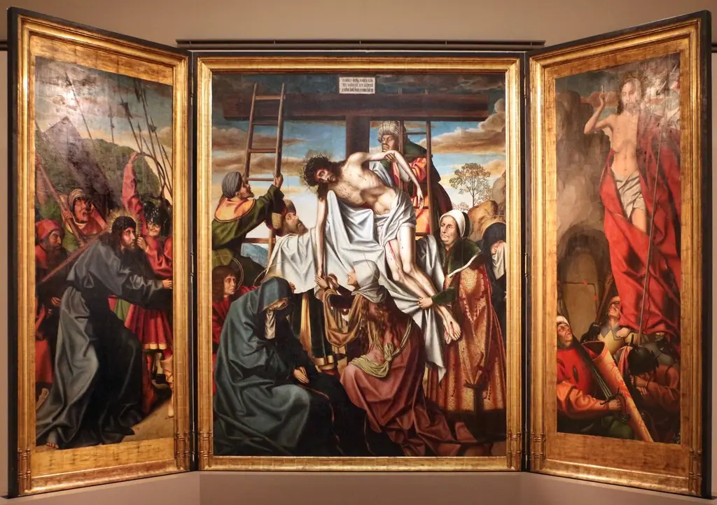 trittico della discesa dalla croce, by Unknown