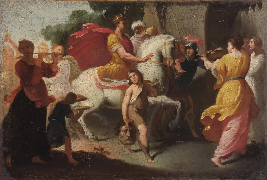 Triumph of David after defeating Goliath, by Unknown