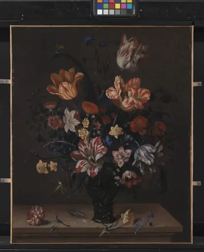 Tulips and Other Flowers in a Rummer, by Unknown