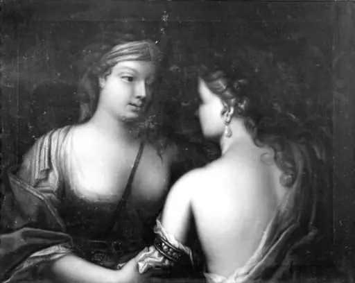 Tvende fruentimmer i halv figur, by Unknown