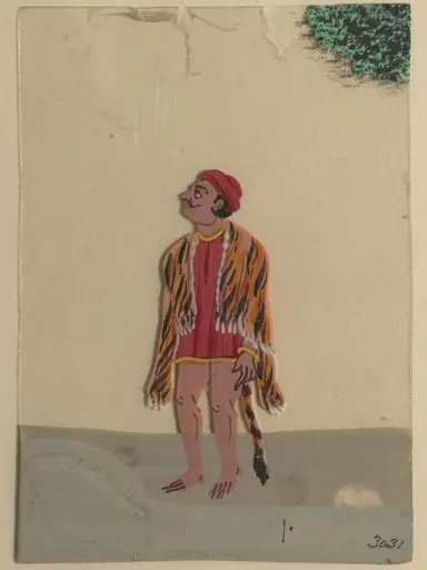 Twelve drawings of unidentified ascetics and mendicants., by Unknown