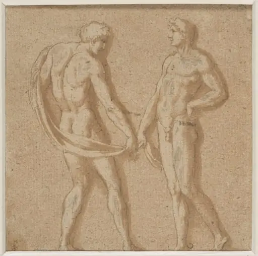 Two athletes, by Unknown