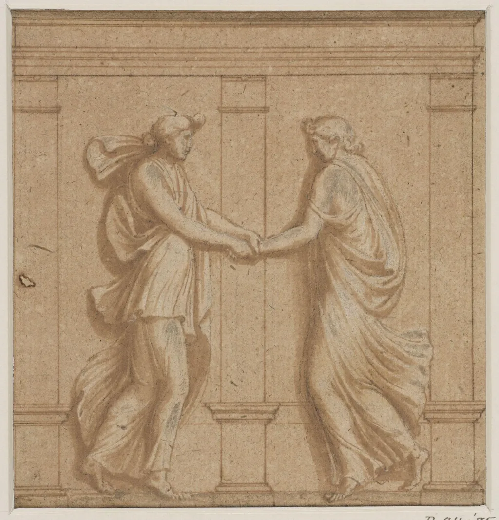 Two figures, by Unknown, 1650