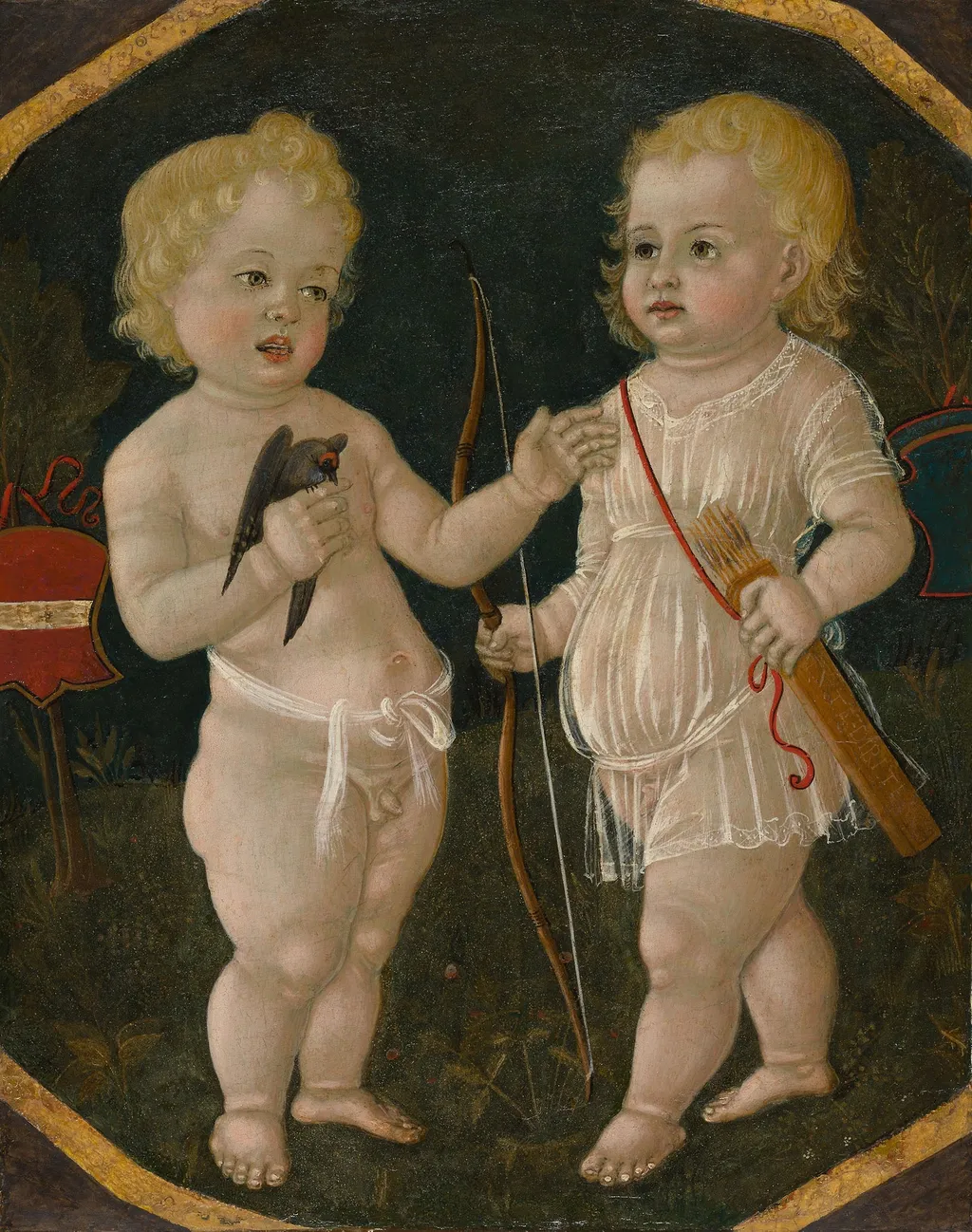 Two Putti, by Unknown, unspecified, 1500