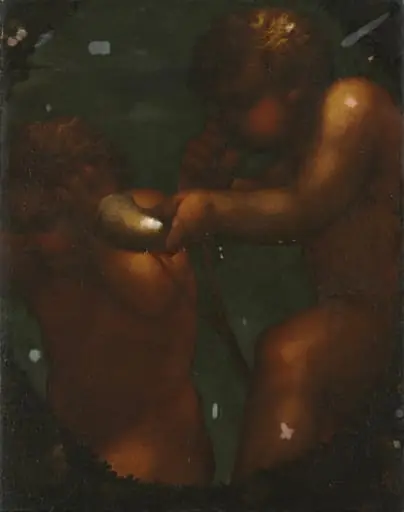 Two Putti, by Unknown, 1704