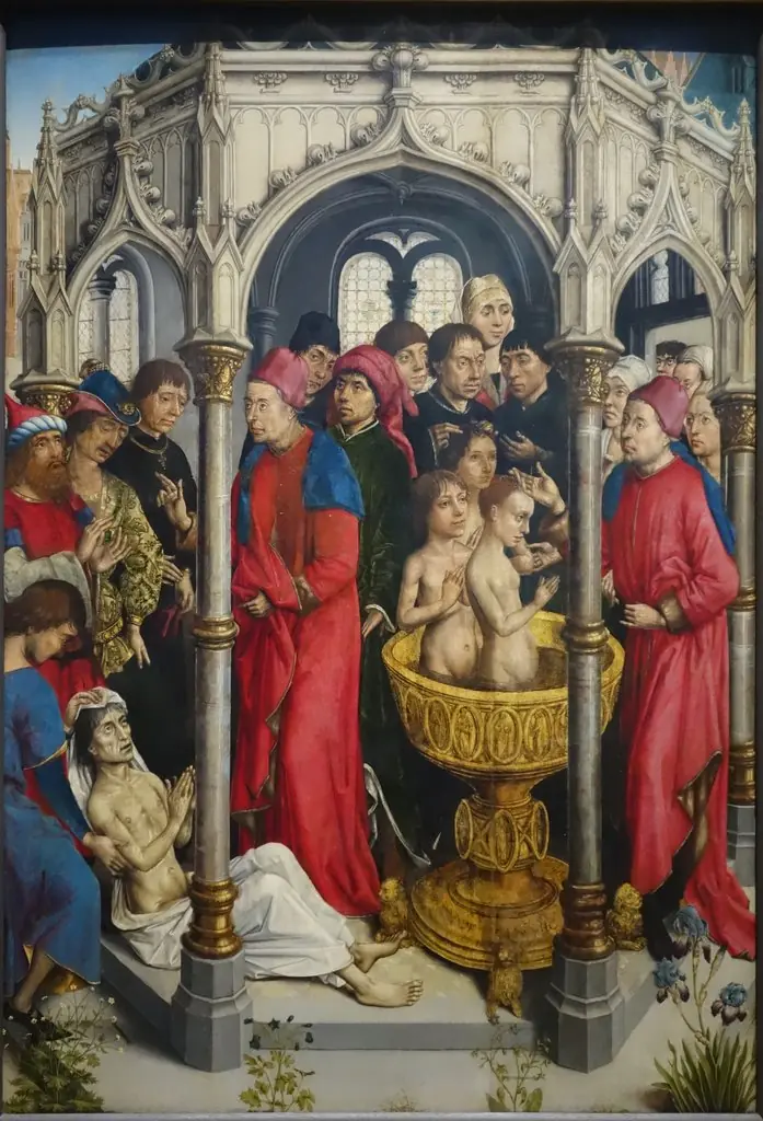 Two Scenes from the Life of a Saint, by Unknown