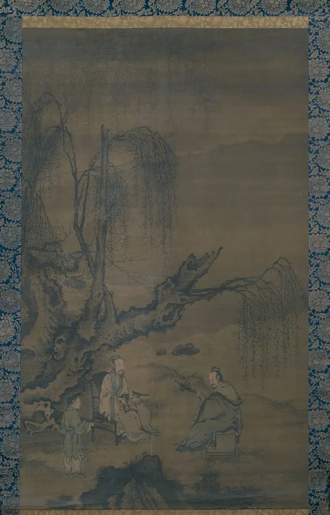 Two Scholar-Musicians in a Landscape, by Unknown