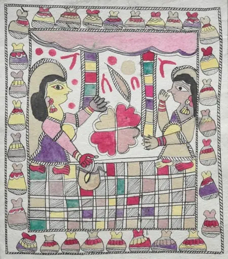 Two Women facing each other, by Unknown