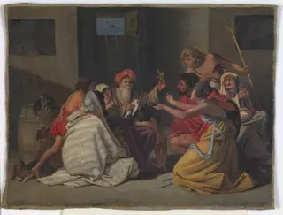 Udkast til maleriet "Noah i arken", by Unknown, 1850