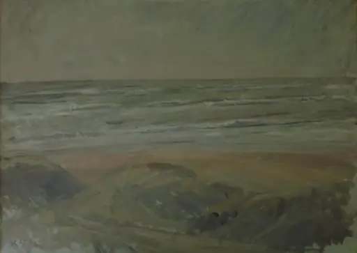 Udsigt fra klitter over Vesterhavet, by Unknown
