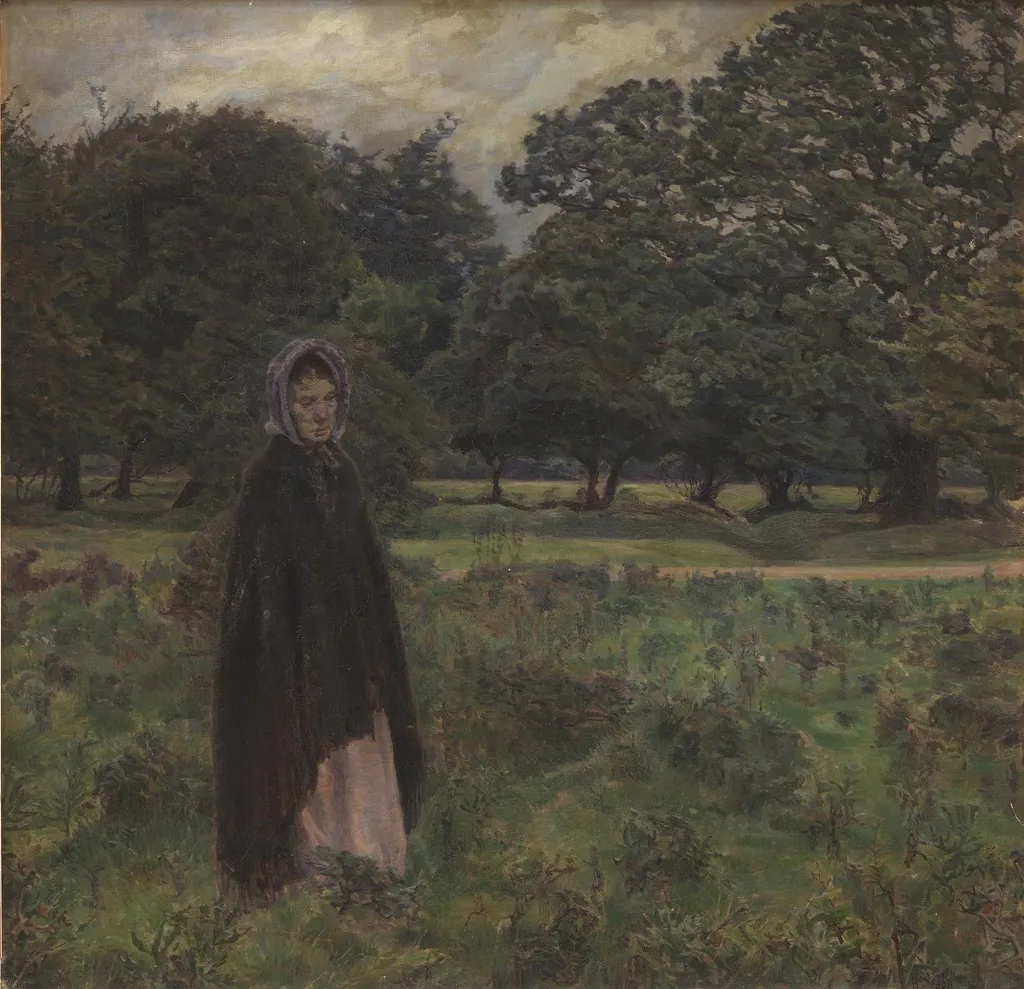 Ukrudt. En kvinde i et landskab, by Unknown, 1888