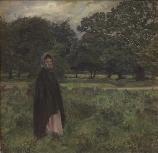 Ukrudt. En kvinde i et landskab, by Unknown