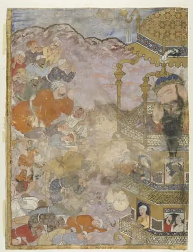Umar is received by the giant Zumrud Shah, by Unknown