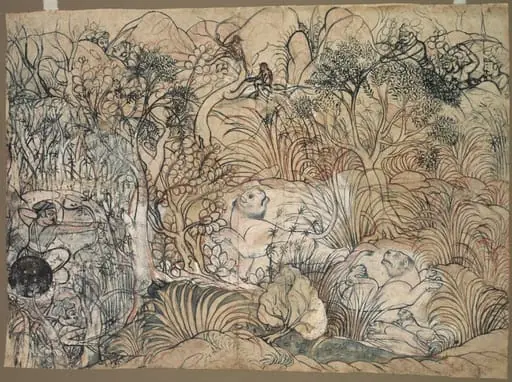 Umed Singh of Kota Hunting Lions, by Unknown