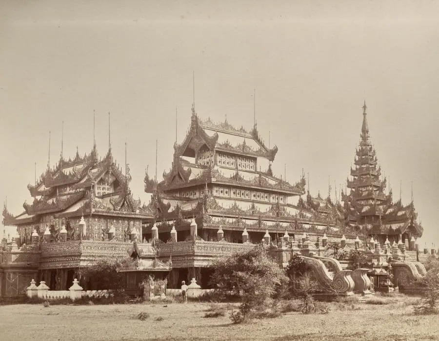 Untitled (ornate buildings, verso), by Unknown, 1880