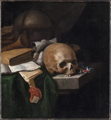 Vanitas Still Life, by Unknown